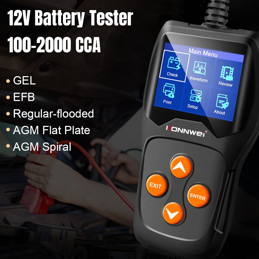KONNWEI KW600 Professional Car - Battery Load Tester ulasan dan harga