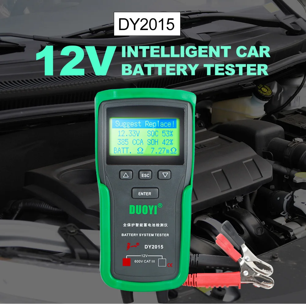 DUOYI DY2015 12V Car Battery T - Battery Load Tester ulasan dan harga