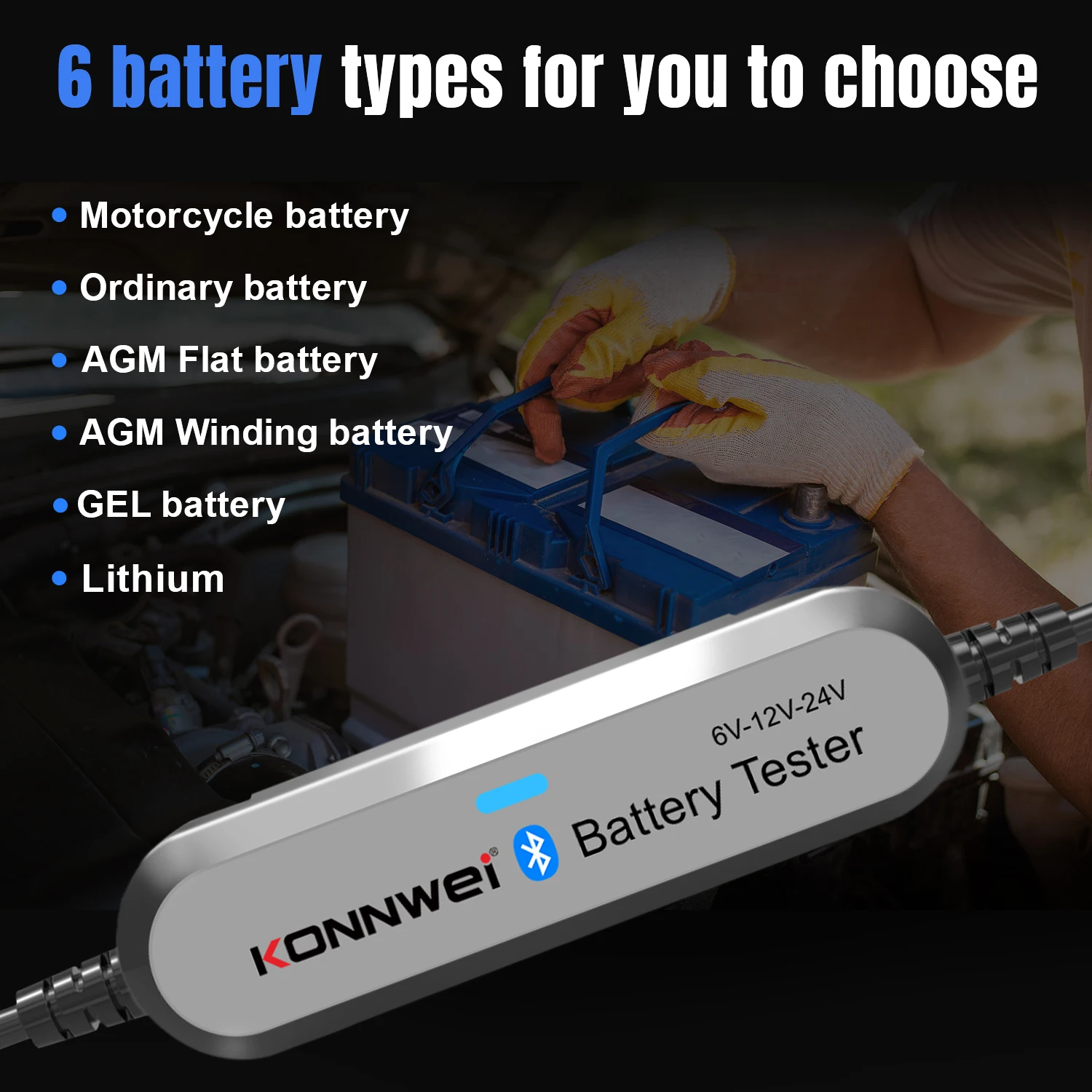 2026 KONNWEI BK200 Bluetooth 5 - Battery Load Tester ulasan dan harga