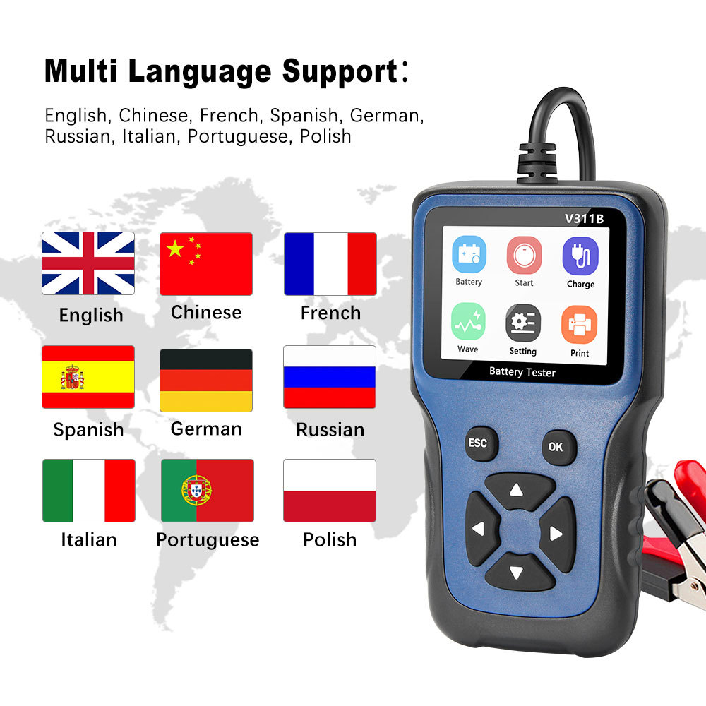 V311B Portable 12V Car Battery - Battery Load Tester ulasan dan harga