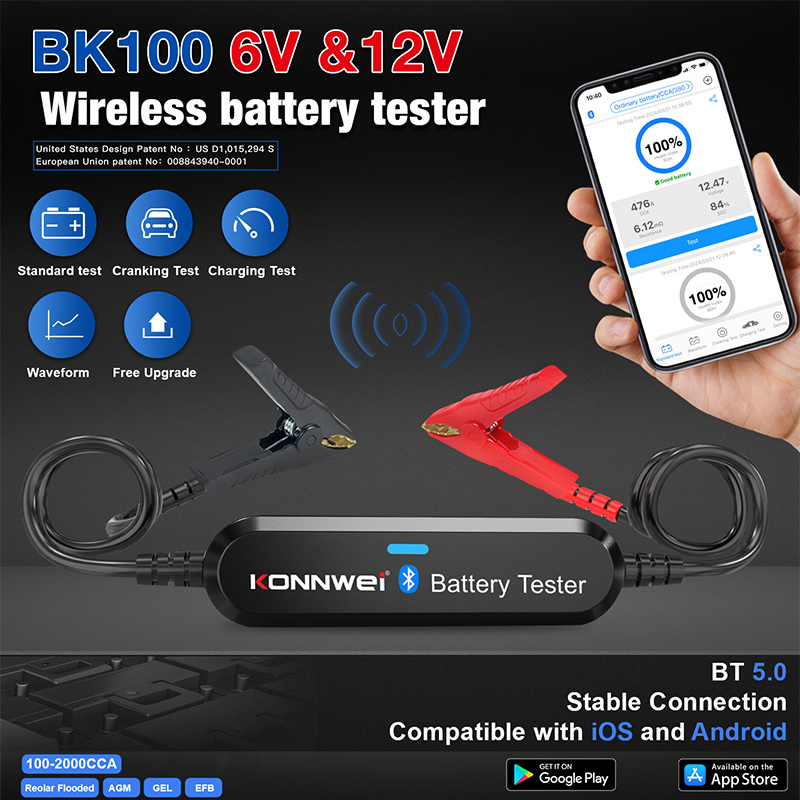 KONNWEI BK200 BK100 6V-12V-24V - Battery Load Tester ulasan dan harga